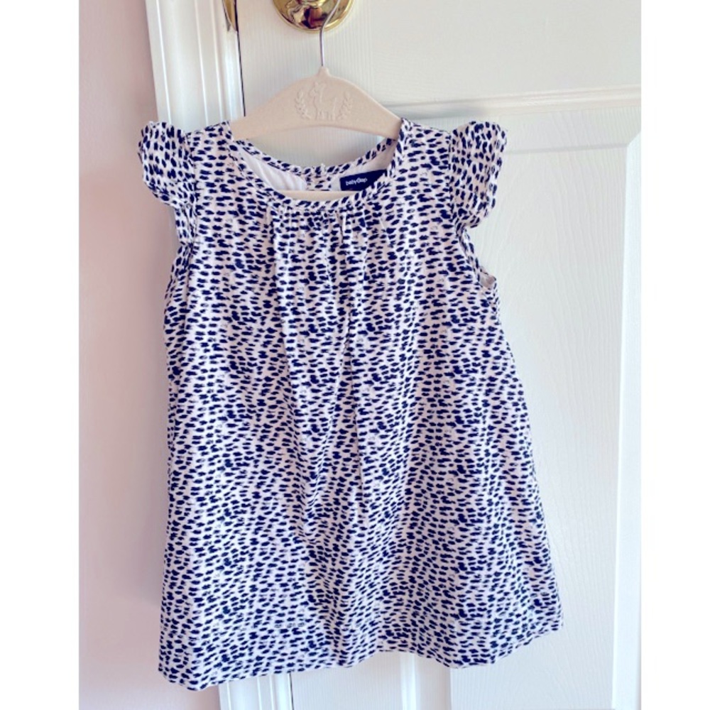Sweet beige and black animal print swing dress from Gap